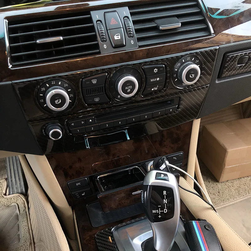 For BMW E60 2004 2010 5 Series Car styling Carbon Fiber Interior Trim