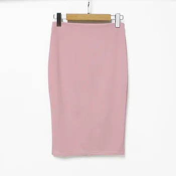 

Saia Longa Limited Skirt Tutu European Version 2019 Summer New Stretch Slim High Waist Split Fork Hip Ol Professional Skirt