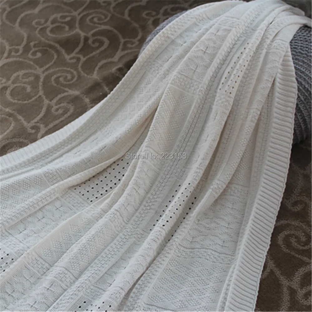 127*152 см y-pin хлопковое вязаное одеяло узор пряжа накидка-пончо диван