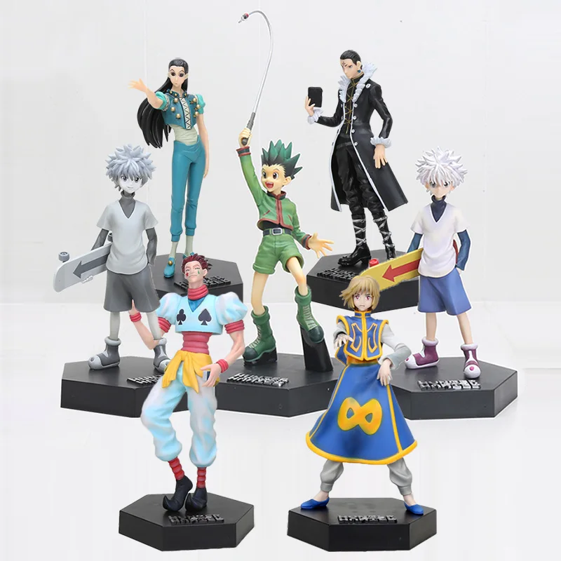 20 см Hunter X Gon Freecss Killua Zoldyck ПВХ экшн Фигурки игрушки Irumi Zorudikku Kurapika curarpikt Hisoka hyskoa