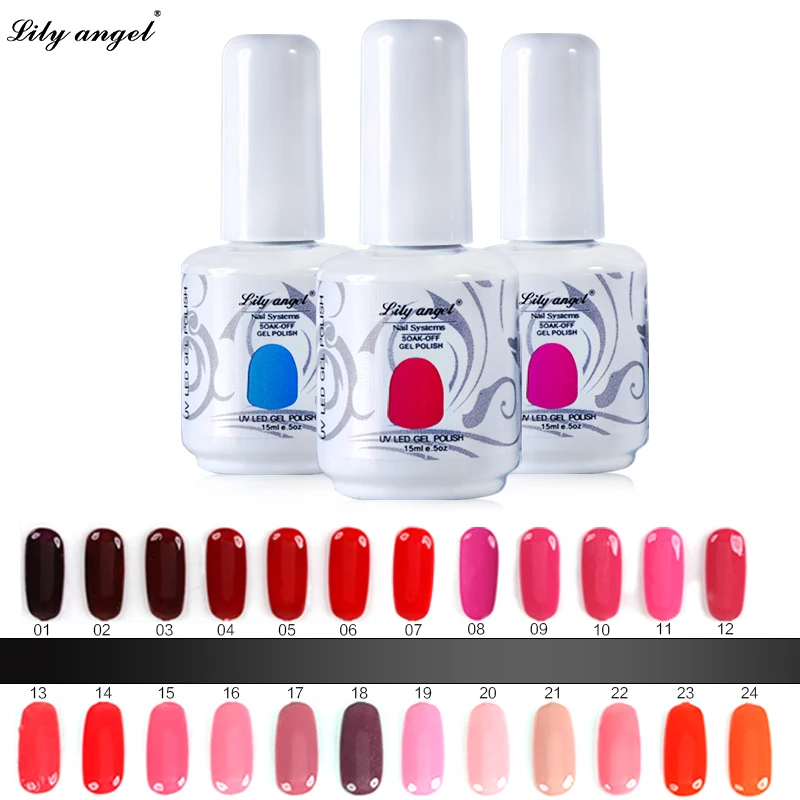 

15ml UV Gel Nail Polish Neon Color UV Lamp Soak off Gel Polish Bling Gel Lak 1pcs Vernis Semi Permanent Gelpolish NO.1-24