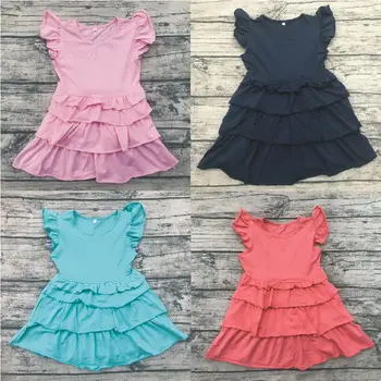 

wholesale children's boutique clothing fashion little girls ruffle dress fine cotton baby dress xxx bf photo
