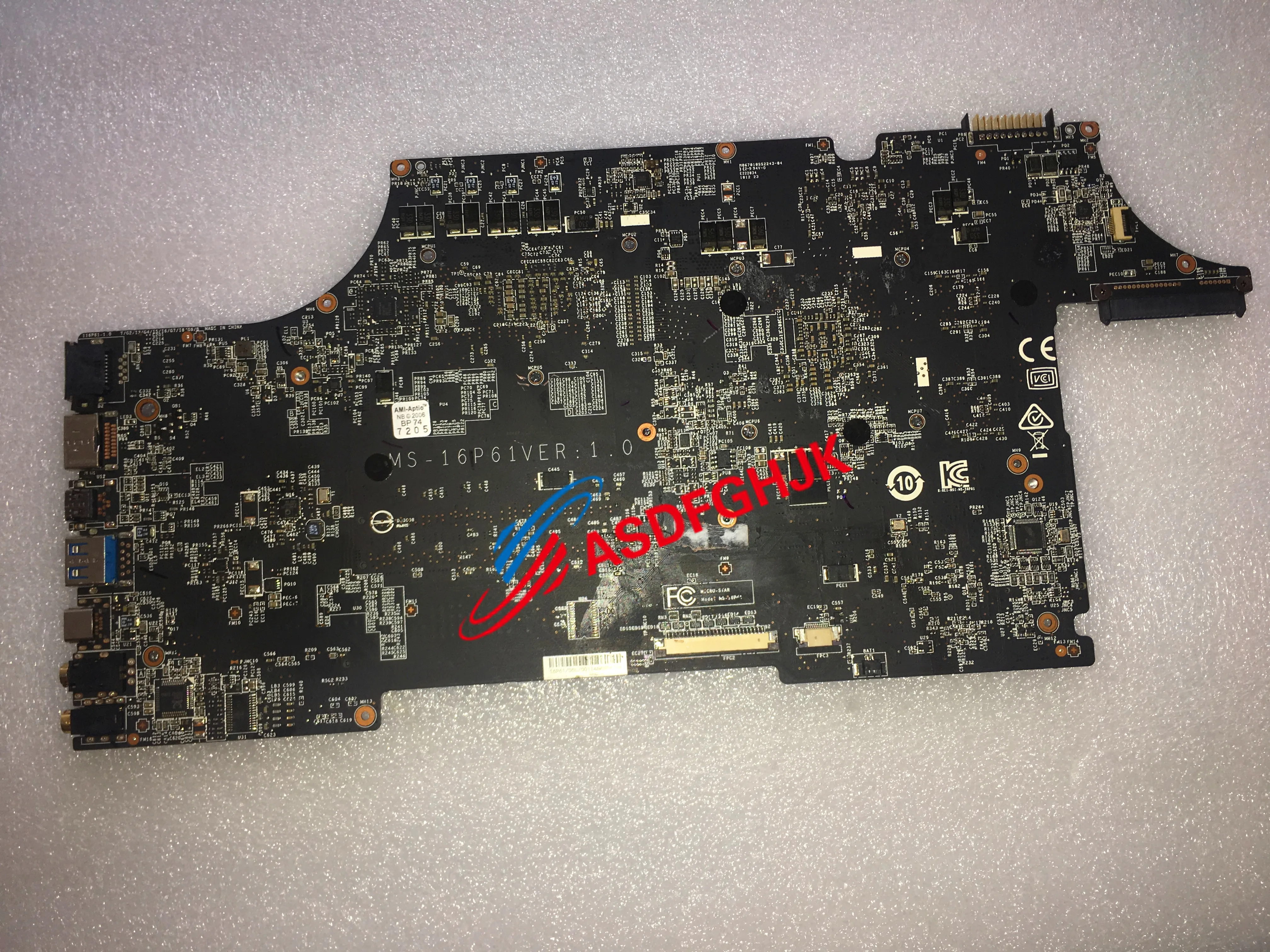  Original MS-16P61 for MSI ms-16p6 GL63 8RD-210US laptop MOTHERBOARD with i7-8750H CPU and GPU GTX10
