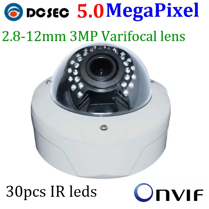 High Defintion 5.0 Megapixel IP Camera varifocal lens 4x manual zoom 5mp 3mp 2mp adjust hd IR Night vision ip cctv camera POE