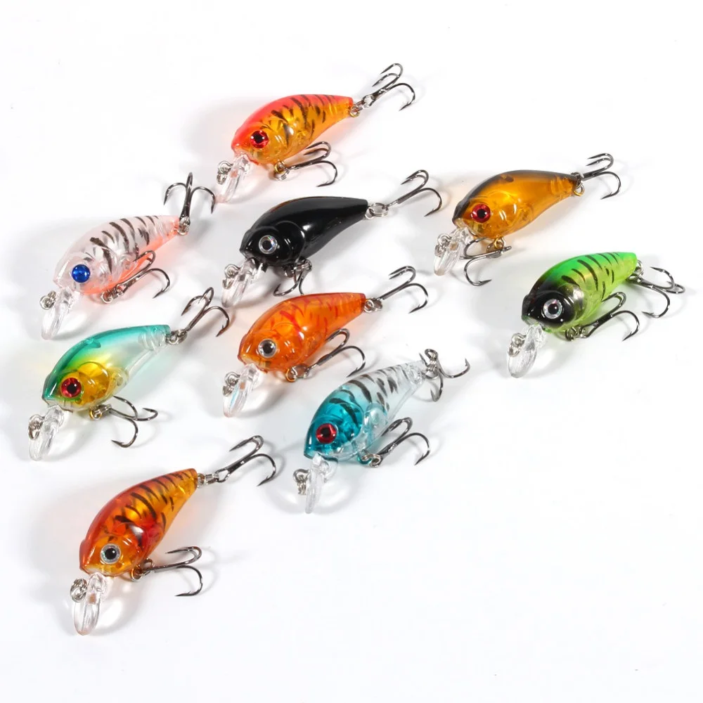 

9Pcs CrankBait Fishing Lures Hard Bass Crank Bait 4.5CM 4G Deep Sea Fishing Trout Tackle Fishing Accessories