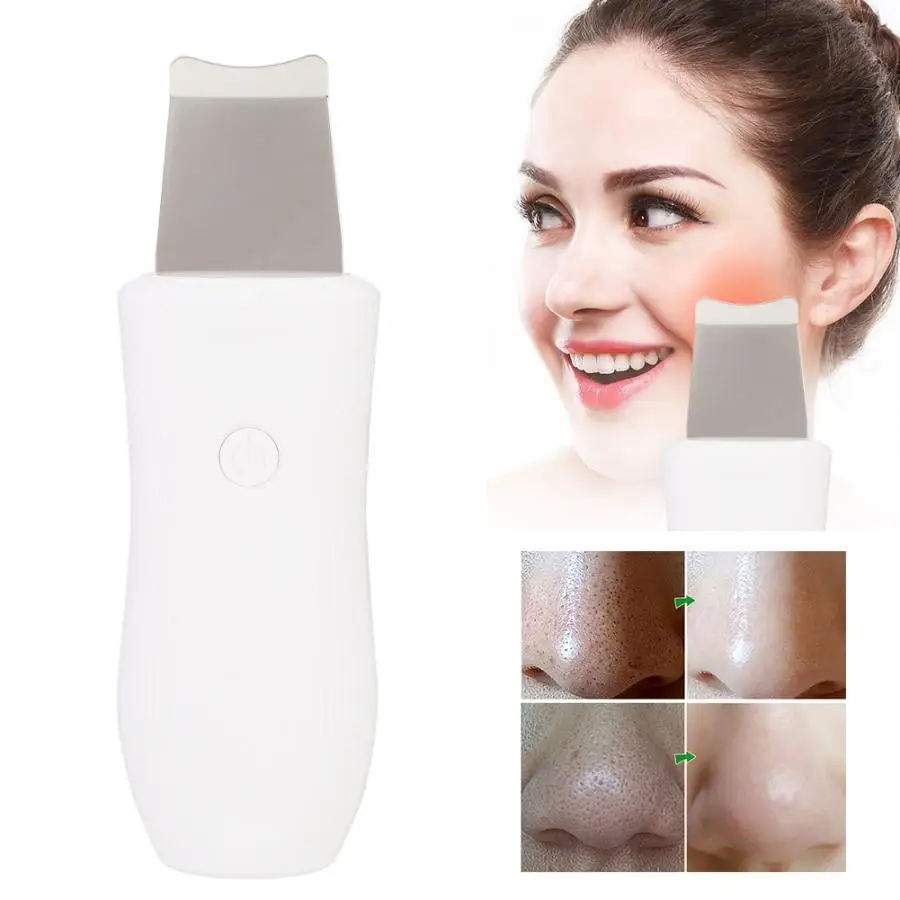 

Ultrasonic Skin Scrubber Face Deep Cleansing Spatula Blackhead laser Removal Beauty Instrument Ultrasonic Pores Cleaner Device