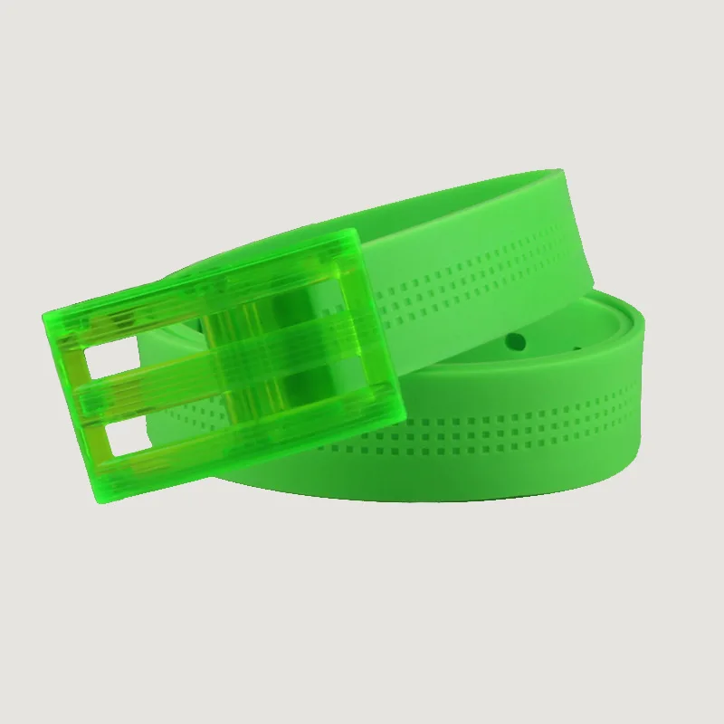 New Design Silicone Belts Men High Quality Belts For Women Rubber Leather Smooth Buckle Belts For Women Men