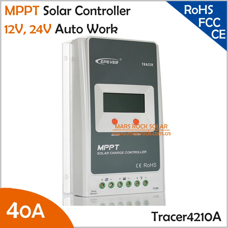 

Tracer4210A 40A 12V 24V Auto Work MPPT Solar Charge Controller