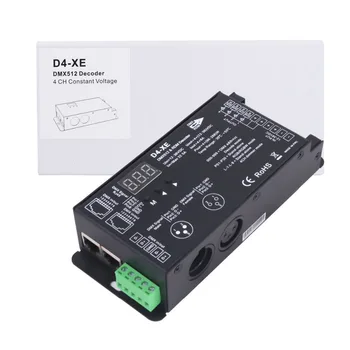 

4 Channel 8A/CH DMX512&RDM Decoder Constant Voltage DC12-36V for RGBW RGB WW/CW Single Color LED Strip(4CH 8A DC12-36V )