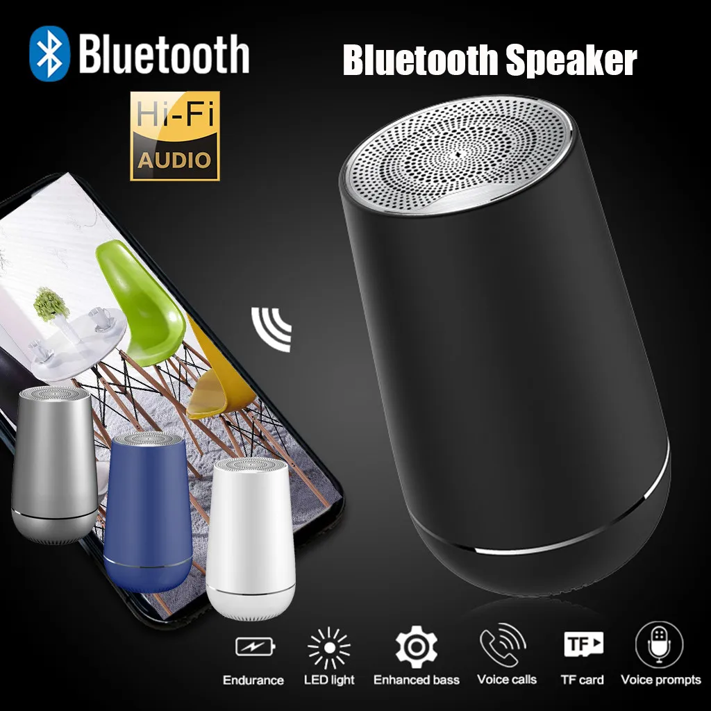 

Bluetooth Speakers TWS Portable Mini Wireless LED 3D Surround Bass Handsfree Speaker Player USB Mp3 Music Sound Colum Outdoor