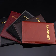 Printed Travel Passport Holder Cover Faux Leather ID Card Ticket Organizer Case