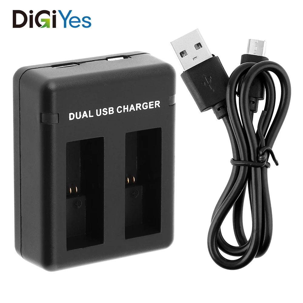 

GoPro Hero 5 Camera Battery Dual Port AHDBT-501 Battery Charger with USB Cable and Smart Charging