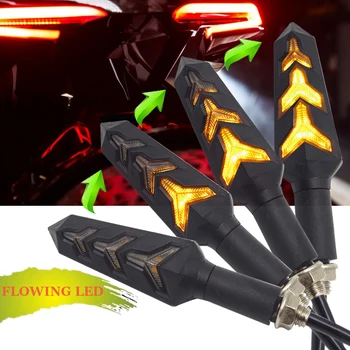 

Universal Flowing motorcycle turn signal lights LED Amber Indcator Lamp Blinker FOR yamaha virago 535 varadero suzuki bandit 400