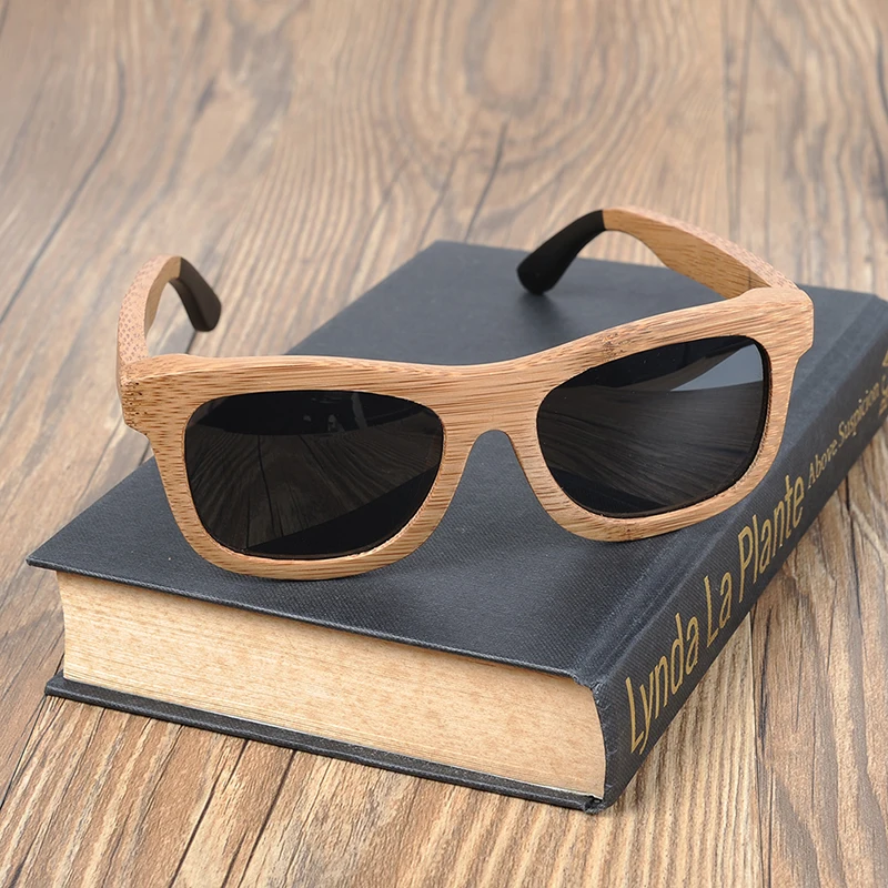 BG007a-Czc-Bamboo polarized Sunglasses for  women and mens retor style  (1)