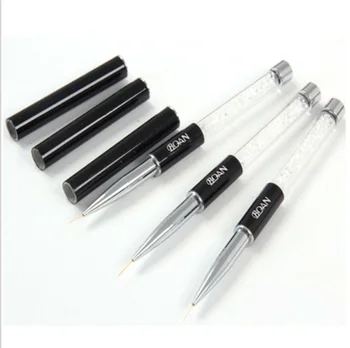 

Nail Brush 7/9/11mm Crystal Acrylic Nail Art Brushes UV Gel Painting Nylon Hair Pen Manicure Nail Liner Tools / by DHL 200pcs