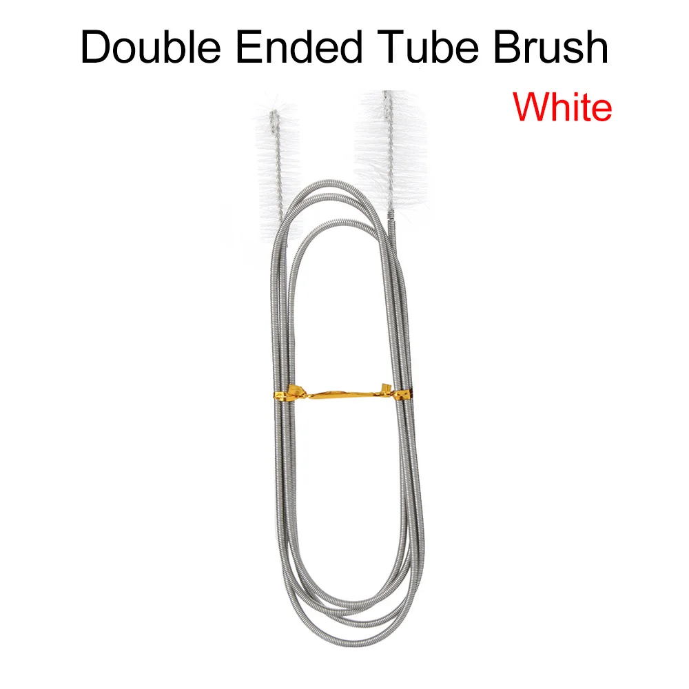 Flexible Cleaning Ended Brush Double Tube Filter Pump Hose clean Brush for Aquarium Pipe Lever Cleaning Tools Multiple Use - Цвет: white 2