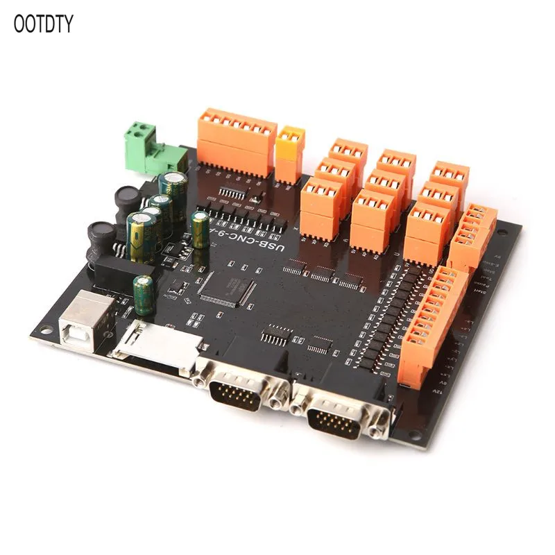  USB 9 Axis 100KHz CNC controlador de Motor paso a paso Placa de adaptación con interfaz MPG para má