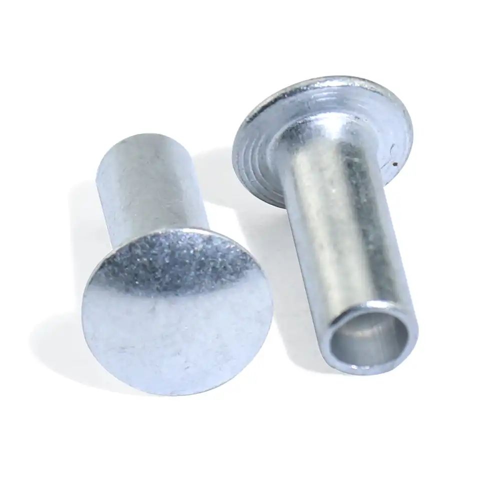 50pcs m3 Aluminum Flat Round Head Half Hollow Shank Rivet Aluminum