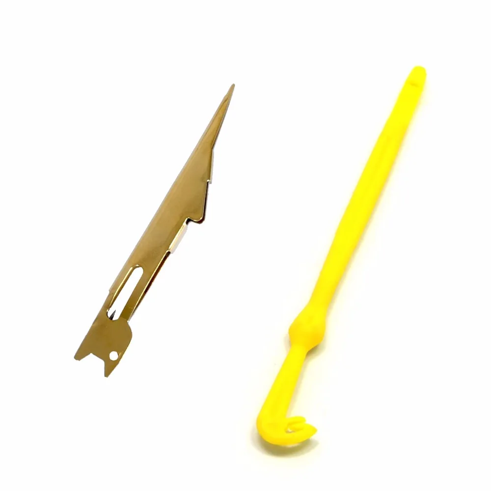 

Fishing Line Tying Tool Hook Yellow Plastic Easy Hook Loop Tyer Disgorger Tool Tie Fast Knot Tying Device