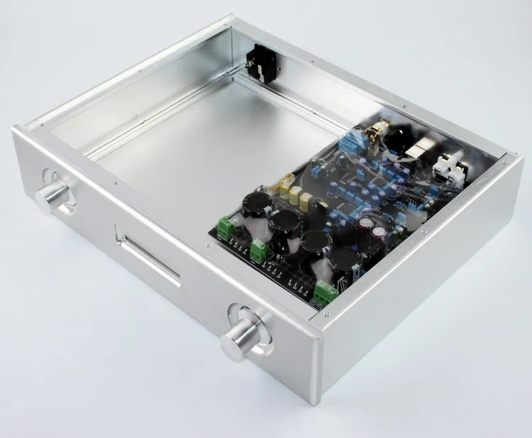 

WA48 Full aluminum amplifier chassis / Stage amplifier / DAC Decoder housing / AMP Enclosure / case / DIY box (328*70*250mm)