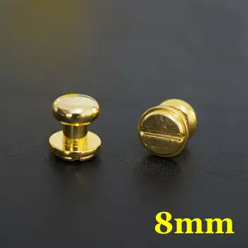 

50pc Q8-8mm Solid Brass belt screw Chicago Screw Leathercraft