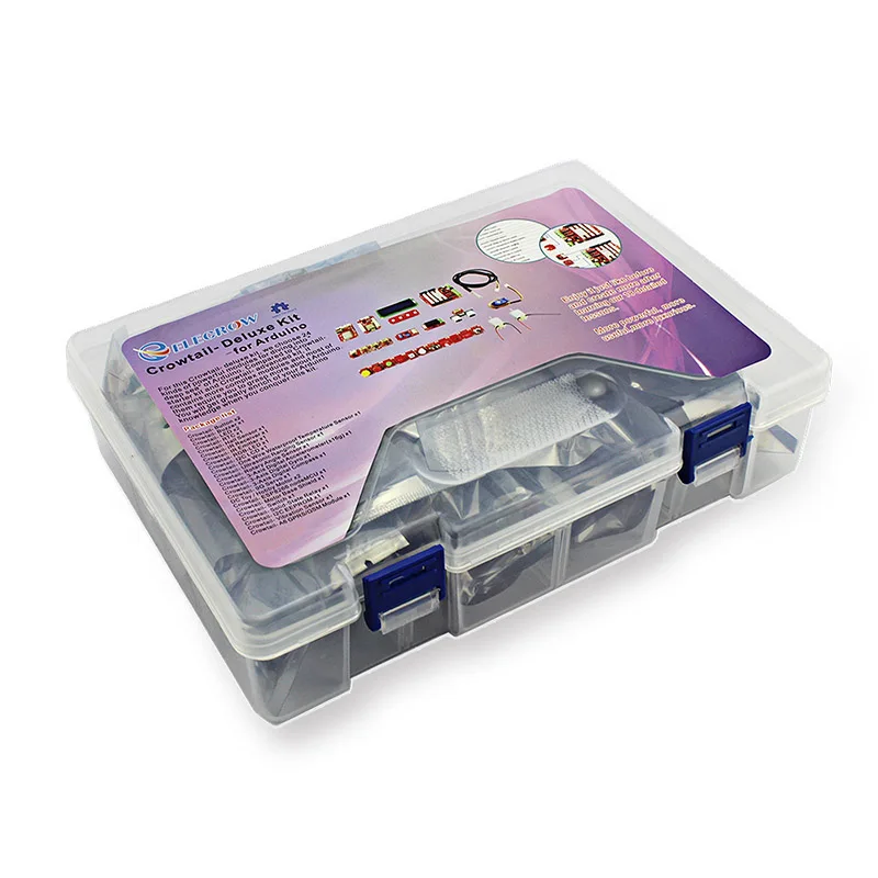 Elecrow Crowtail Deluxe Kit for Arduino Learner Education Fans Maker DIY Kit With Retail Box Super Learning Kit with 18 Projects