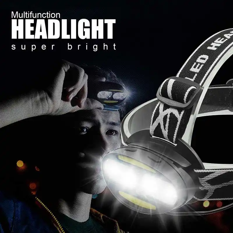 8 led super bright headlamp red light headlight rechargeable head flashlight torch lamp 1 (7)