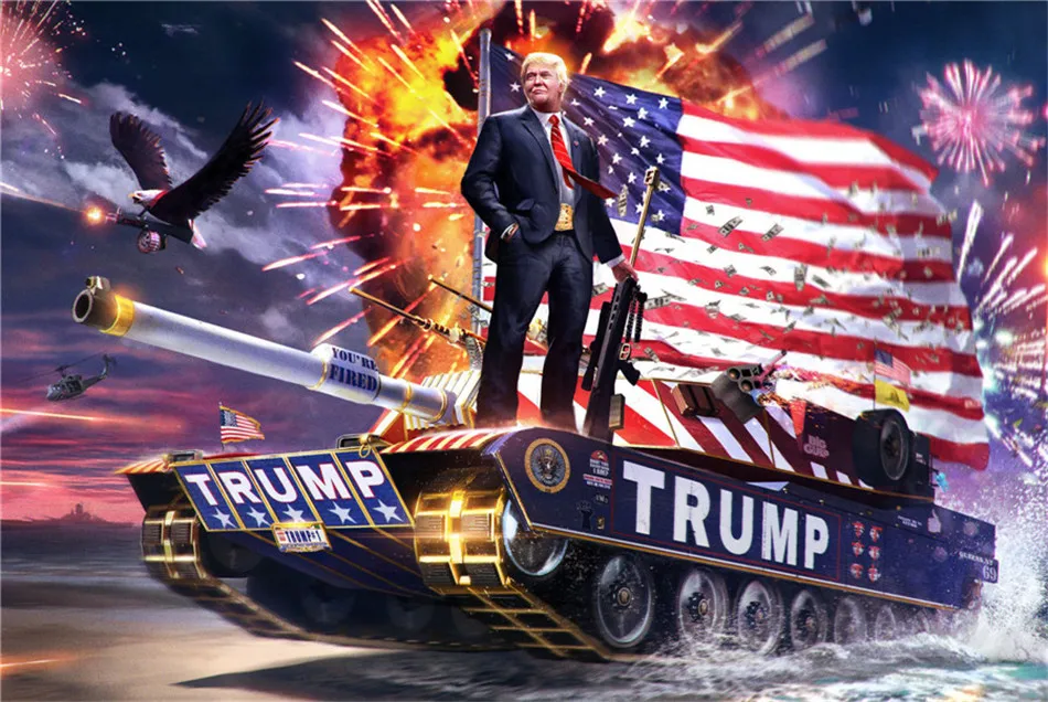 Дональд Трамп HD холст печать живопись художественное оформление Современный