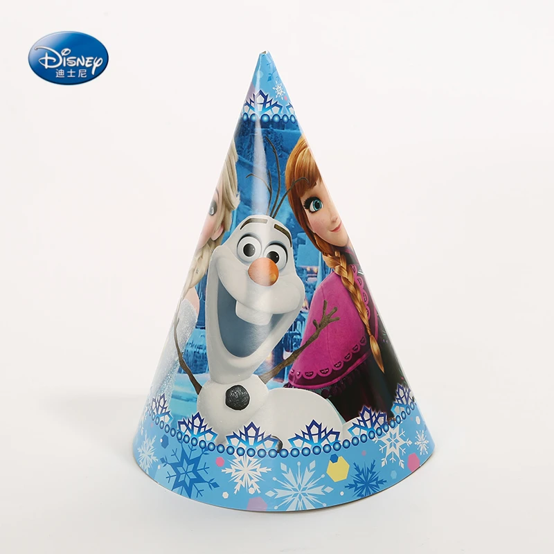 

6pcs/lot Frozen Party Baby Shower Paper Hat Birthday Party Decorations Kids Cap Party Supplies Favors