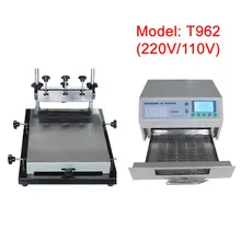 Микропроцессор управляемый рефлоу-печь инфракрасный IC НАГРЕВАТЕЛЬ sodring станция с пастой трафарет шелкография принтер для PCB