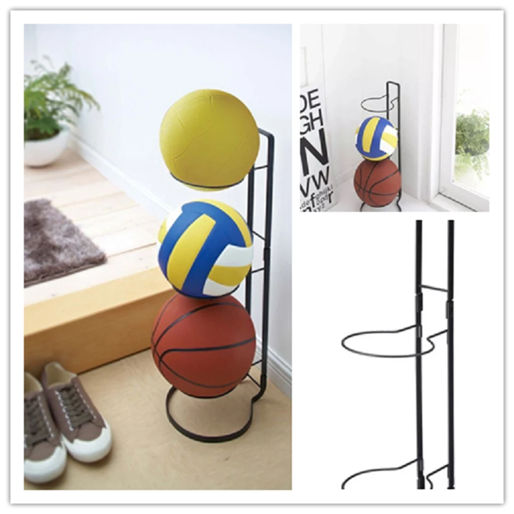1 шт. креативная баскетбольная стойка Экономия пространства практичная стойка для баскетбольного мяча подставка для баскетбольного мяча металлическая подставка