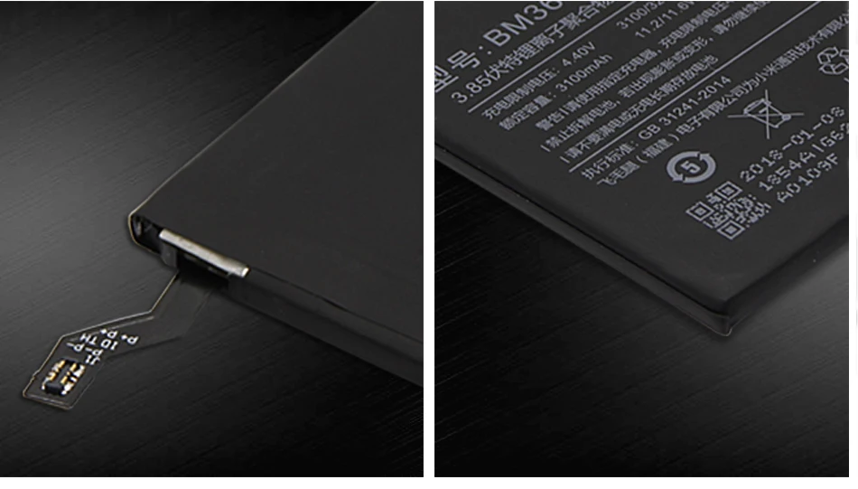 Xiao mi сменный аккумулятор BM36 для Xiaomi mi 5S батареи мобильного телефона 3,85 V 3100mAh аккумуляторные батареи