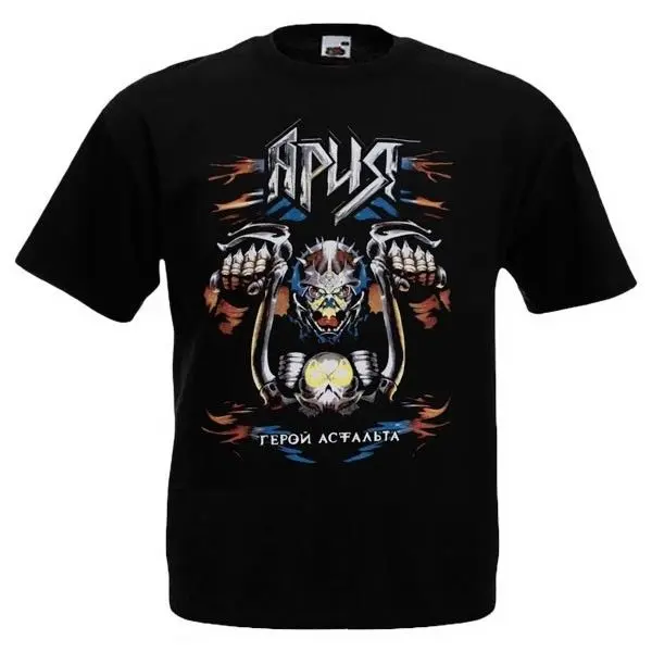 

T Shirt Aria Hero Of Asphalt Different Size Rock Band New Mens T Shirts Fashion 2018 100% Cotton Short Sleeve O Neck Tops Tee