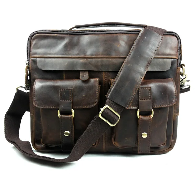 Crazy Horse Leather Man Bag Handbag Vintage European And American Crazy Horse Leather Man Bag Handbag Vintage European And American Fashion Men S Casual Business Shoulder Messenger