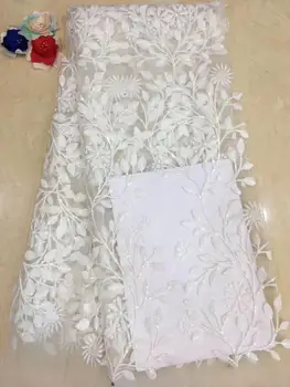 

Lace Ribbon High Quality African French Net Laces With Sequins Embroidery Swiss Voile Wedding Tulle Lace Fabric