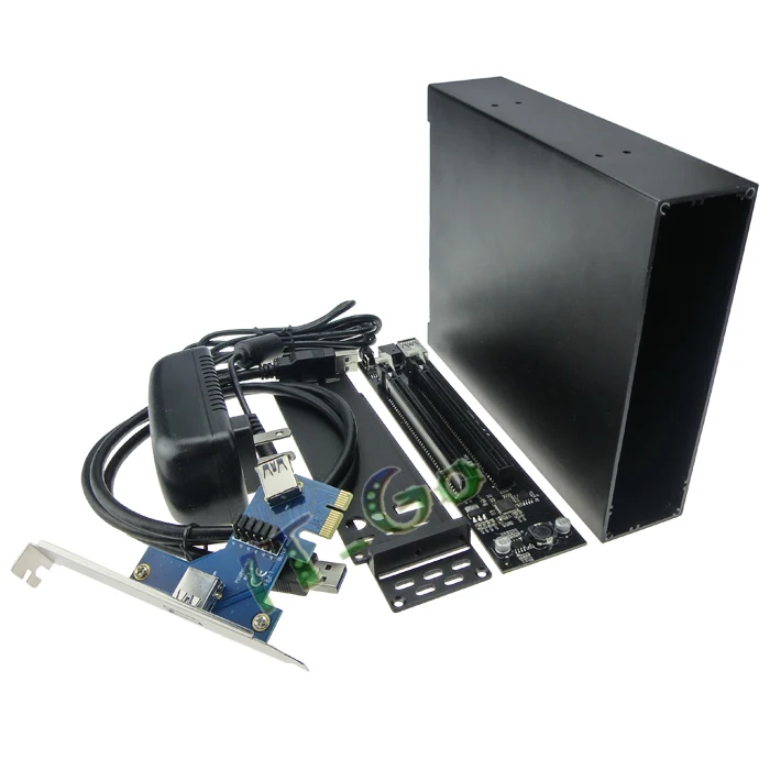 PCIe x1 to Dual x16 Riser Card PCIE 2 корпус для звуковой карты видеокарты|riser card pcie|pcie x16pcie |