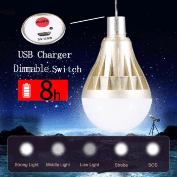 

USB Rechargeable LED Emergency Bulb Light Lamp 12W 20W 30W 40W Ampoule LED Bulbs 110V 220V Bombillas Led home Outdoor Lighting