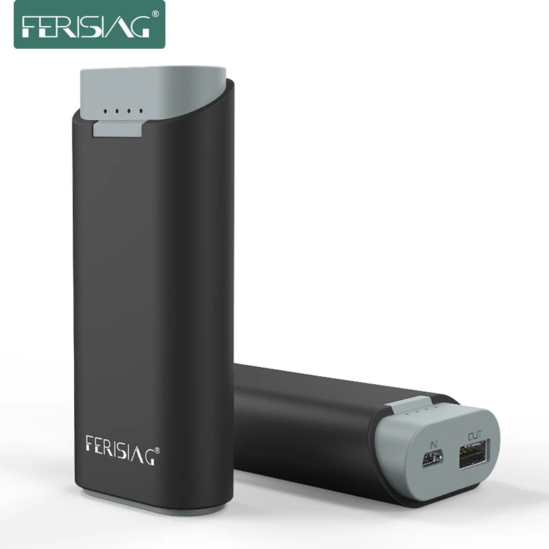 FERISING 5200mah Mini Power Bank External 18650 Lithium Pack Battery Portable Pover bank Powerbank Fast Charger for Moblie Phone