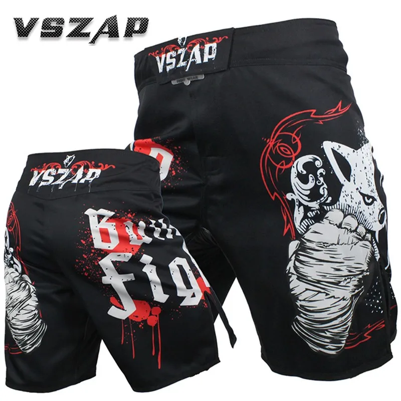 VSZAP ММА Бои Шорты кикбоксинг клетка pantaloncini ММА Муай Тай Grappling шорты тренировочные штаны