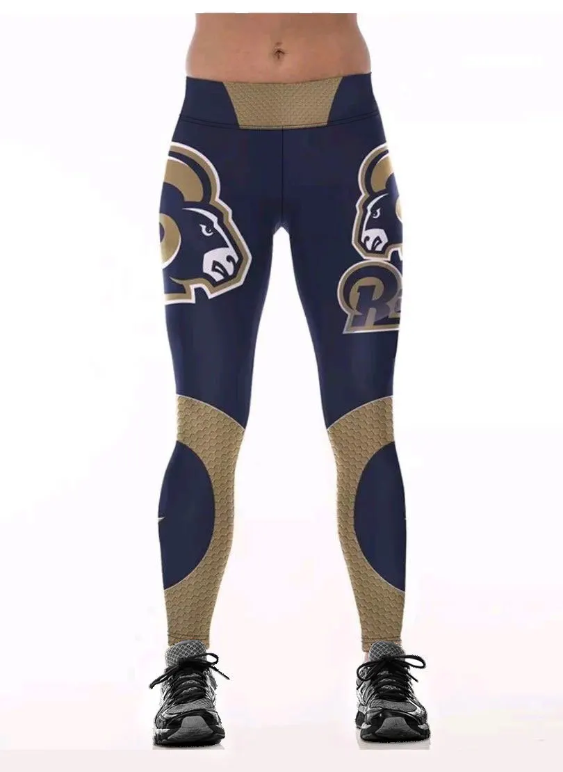 

Unisex Football Team Rams Print Tight Pants Workout Gym Training Running Yoga Sport Fitness Exercise Leggings Dropshipping