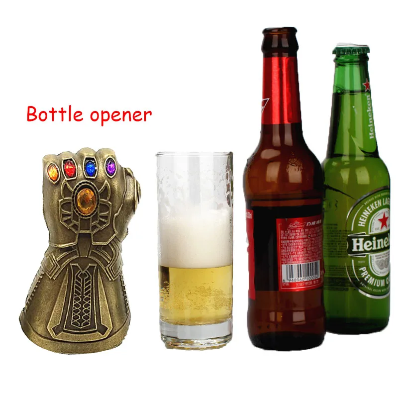 

Marvel Avengers 4 Thanos bottle opener keychain Infinity War glove model beer key chain men women gift keyring fashion jewelry