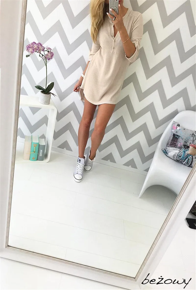 Прямое Платье С V Вырезом фото 17