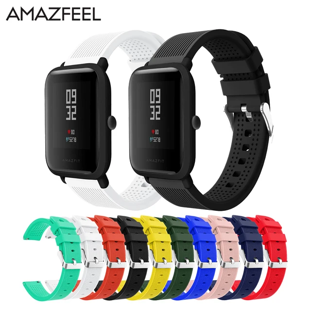 Amazfeel Silicone Watch Band For Xiaomi Huami Amazfit Bip Bit Amazfeel Silicone Watch Band For Xiaomi Huami Amazfit Bip Bit Wristband 20mm Smart Bracelet Replacement