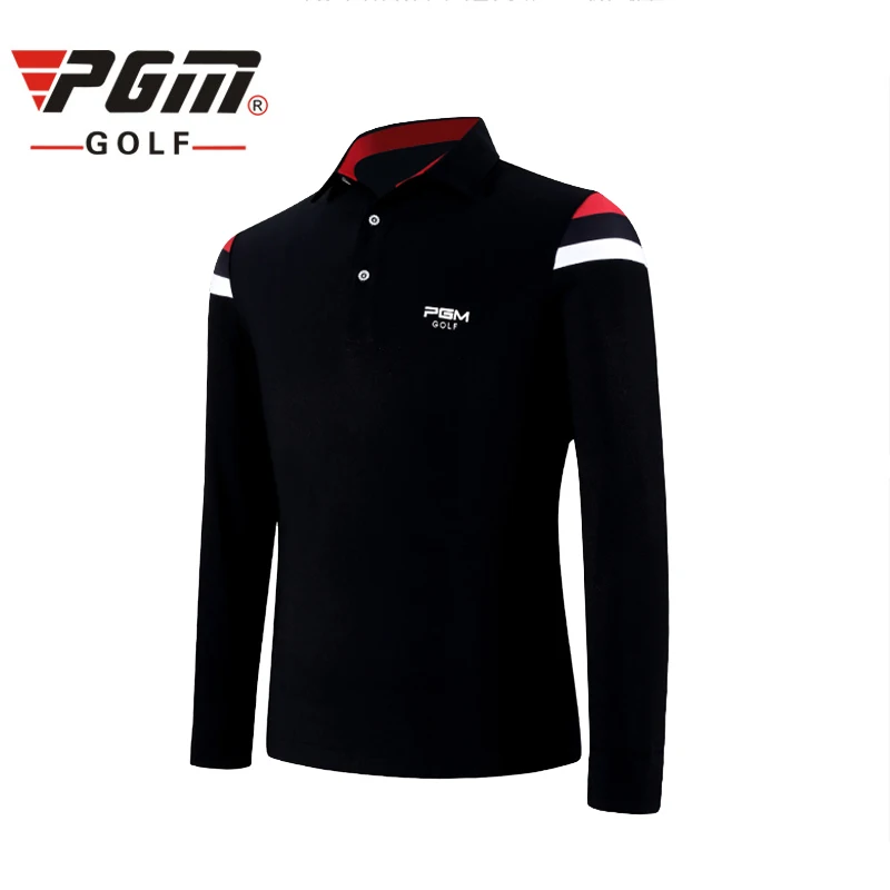 PGM Golf Shirts For Men Cotton Turn Down Collar Thicker 2017 Winter New Top Brand Sportswear 