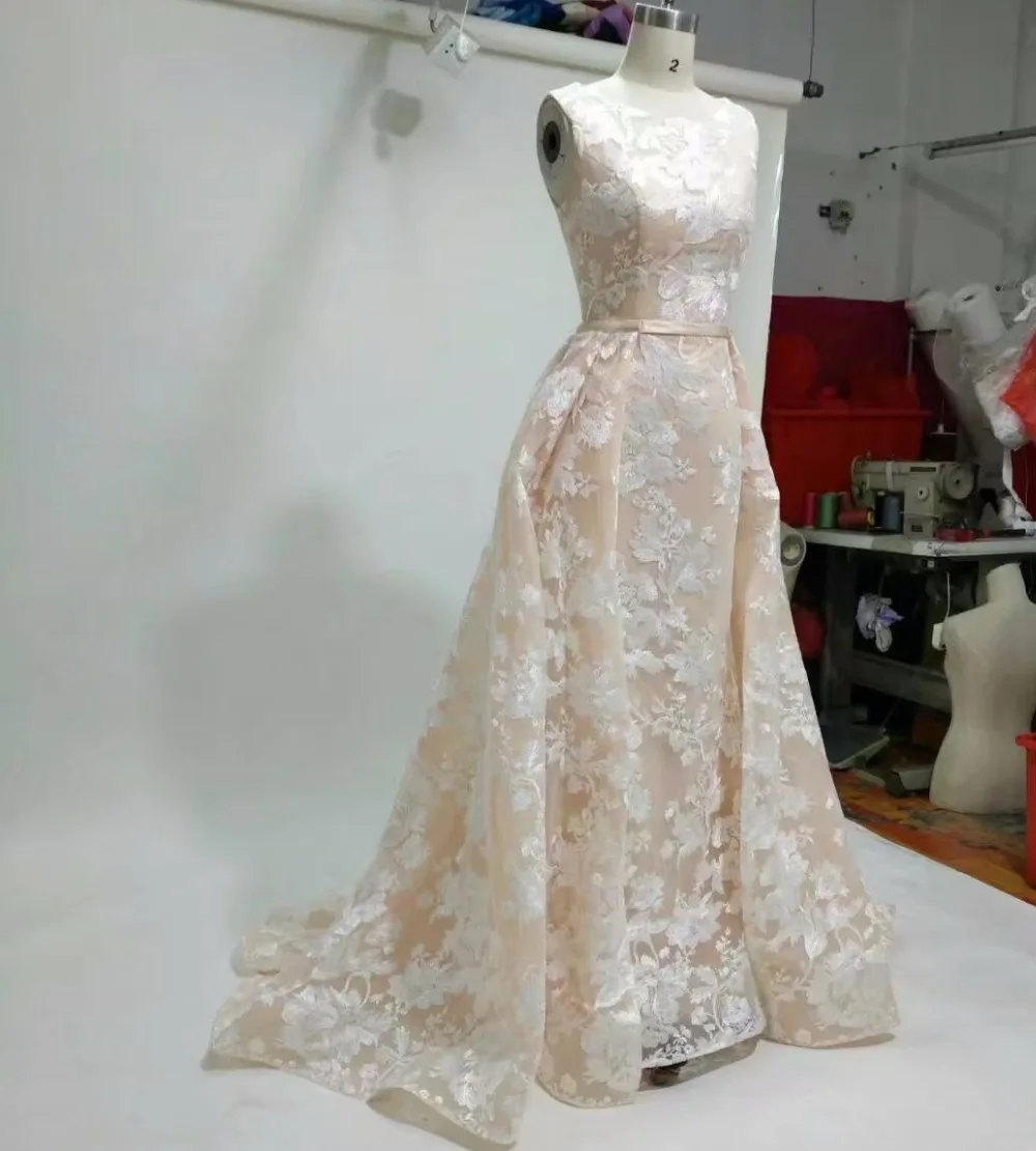 pearl pink wedding dress