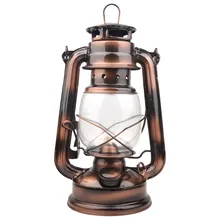 25cm Iron Antique Bronze Oil lanterns (Cover) Nostalgic Portable Outdoor Camping  Lamp Leak-Proof Seal Lights