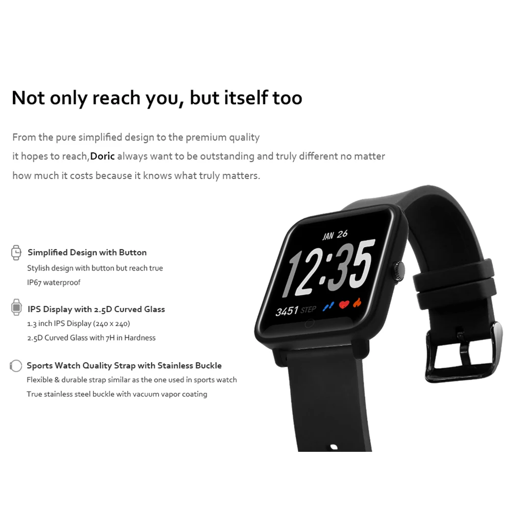 In stock Makibes CK03 Fitness Activity Tracker Heart Rate Monitor Smart Band Bracelet Bluetooth Sport Clock for Men Smart watch