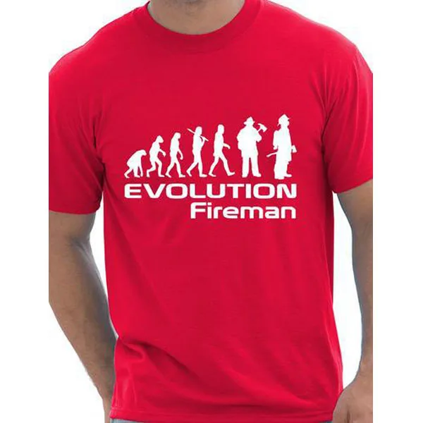 Image Evolution Of A Fireman Gift Firefighter T shirt More Size and Colors funny interesting