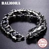 BALMORA 100% Real 925 Sterling Silver Dragon Head Scales Domineering Male Bracelet About 20cm Vintage Fashion Jewelry JWB59082 ► Photo 1/6