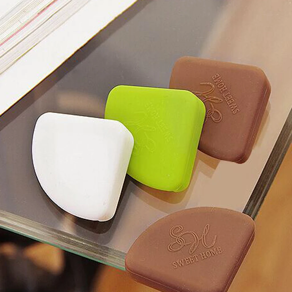 Silicon Glass Table Desk Edge Guard Protector Bumpers Soft Corners Cushion for Bed Furniture Accs 4Colors